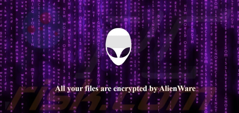 AlienWare ransomware wallpaper