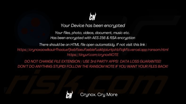 Crynox ransomware wallpaper ()