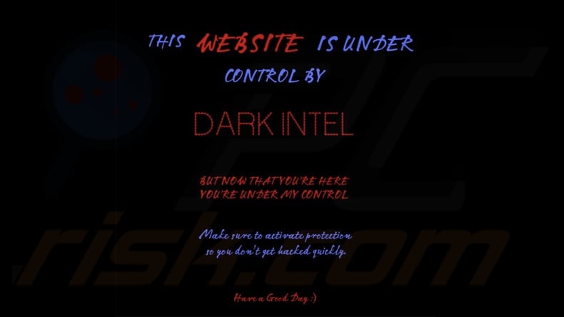 Dark Intel ransomware wallpaper