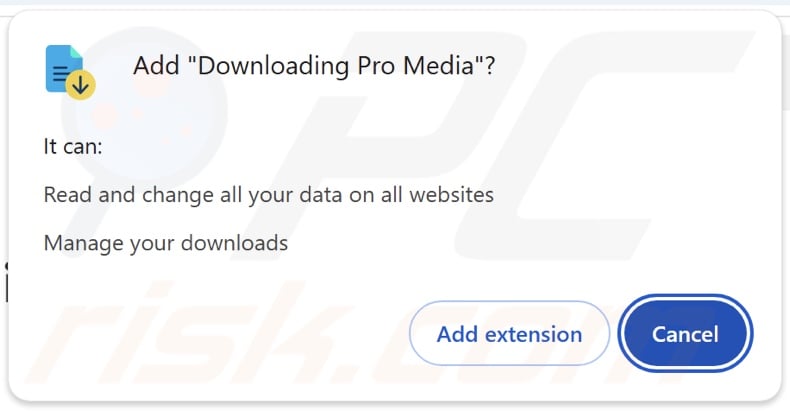 Downloading Pro Media asking for various permissions