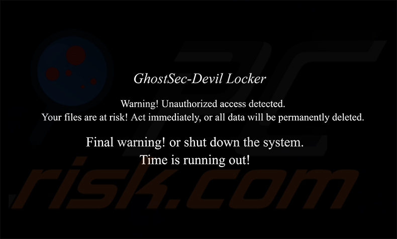 GhostLocker ransomware desktop wallpaper