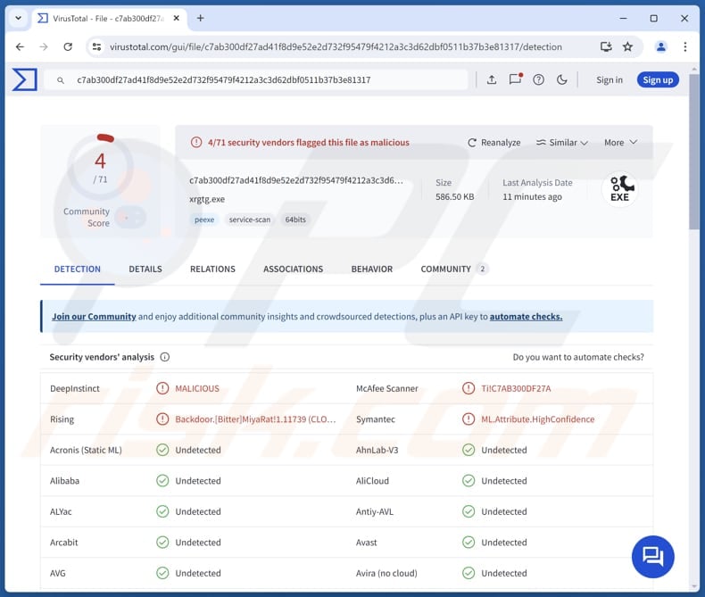 MiyaRAT Remote Access Trojan