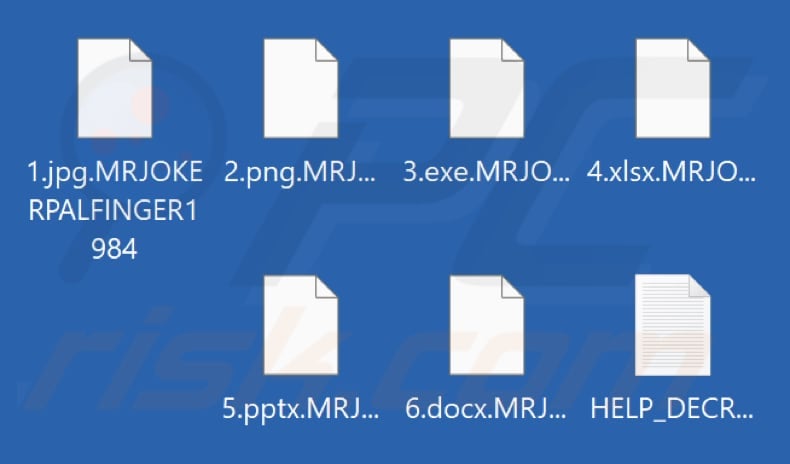 Files encrypted by MRJOKERPALFINGER1984 ransomware (.MRJOKERPALFINGER1984 extension)