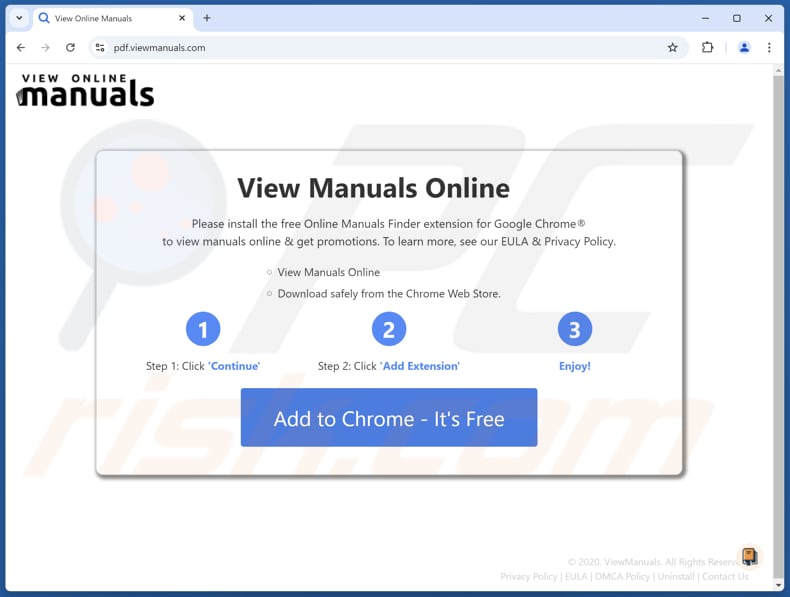 Online Manuals Discover adware promoter