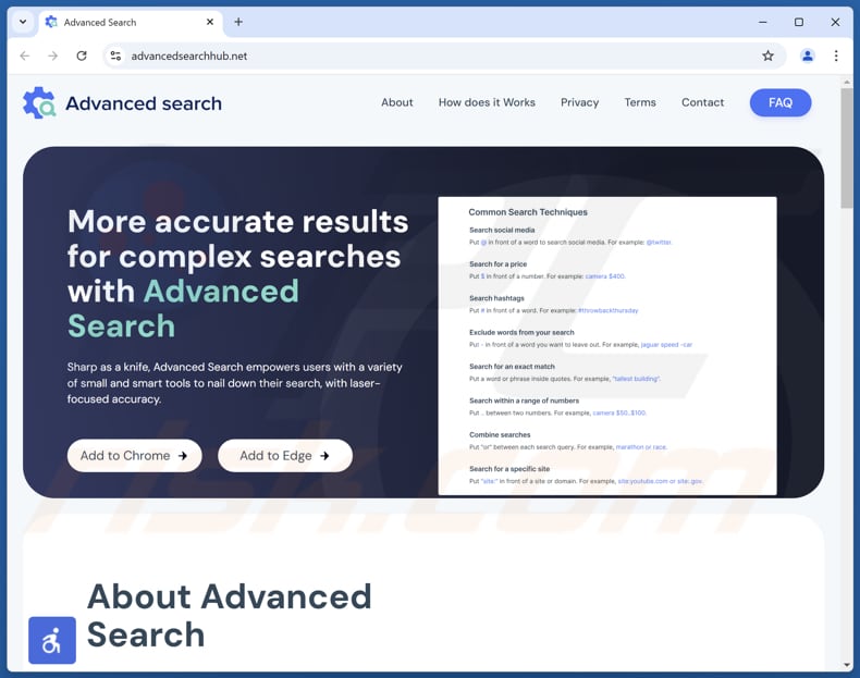 advancedsearches.net official page