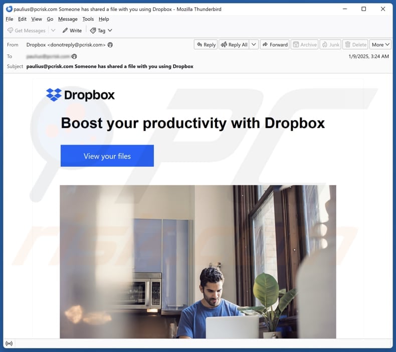 Boost Your Productivity With Dropbox email spam campaign