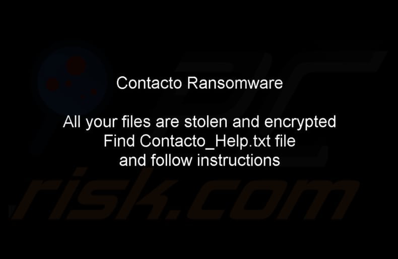 Contacto ransomware wallpaper