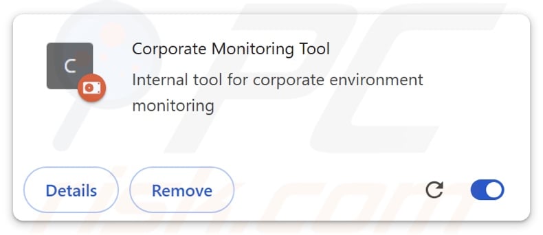 Corporate Monitoring Tool browser extension