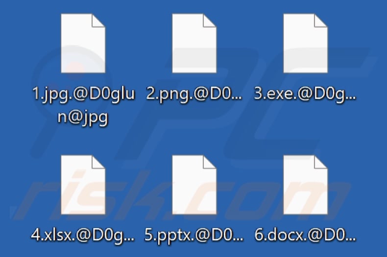 Files encrypted by D0glun ransomware (.@D0glun@[original_extension] extension)