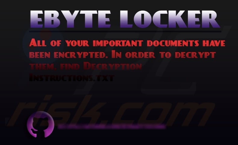 EByte Locker ransomware wallpaper