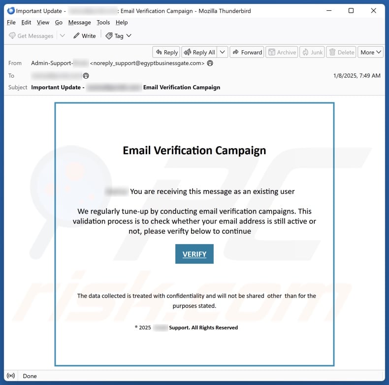 Email Verification Campaign email spam campaign