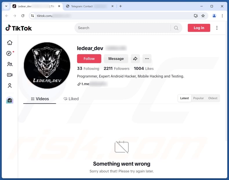 G700 remote access trojan promoted on TikTok