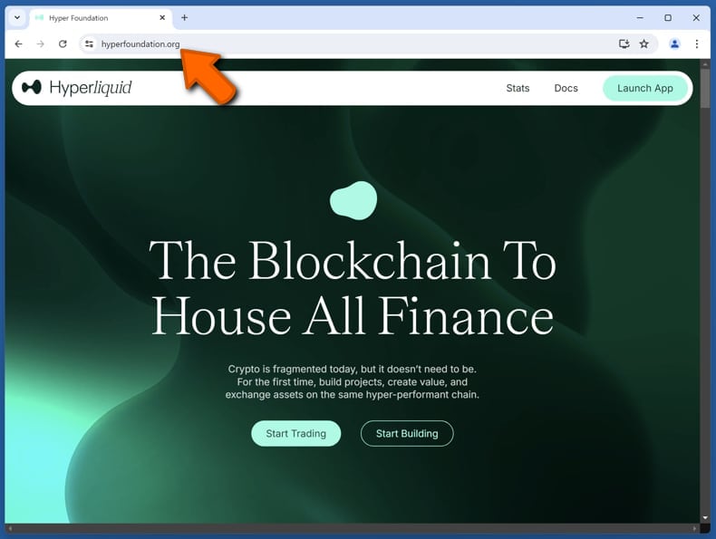 HyperLiquid Wallet Connection Scam real website (hyperfoundation.org)