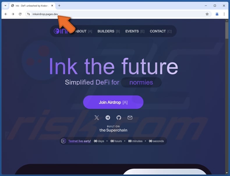 Ink Airdrop scam