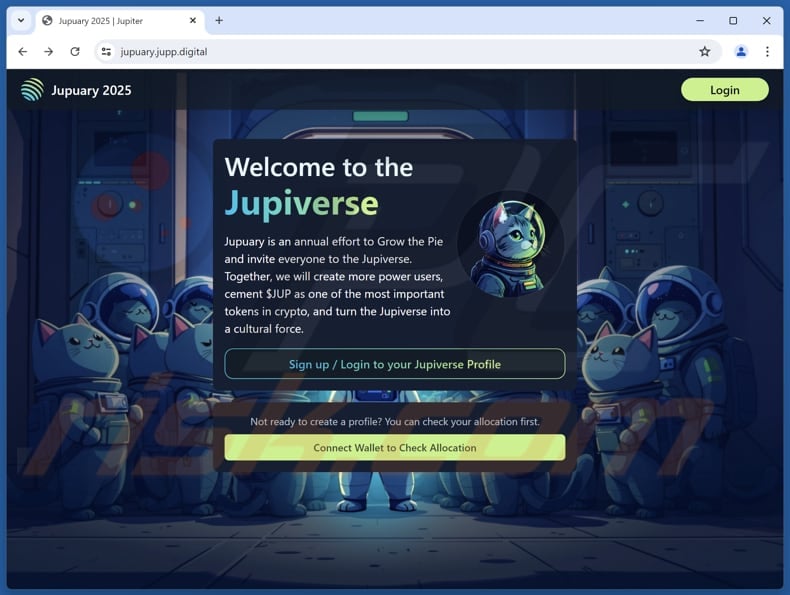 Jupiverse Wallet Connection scam