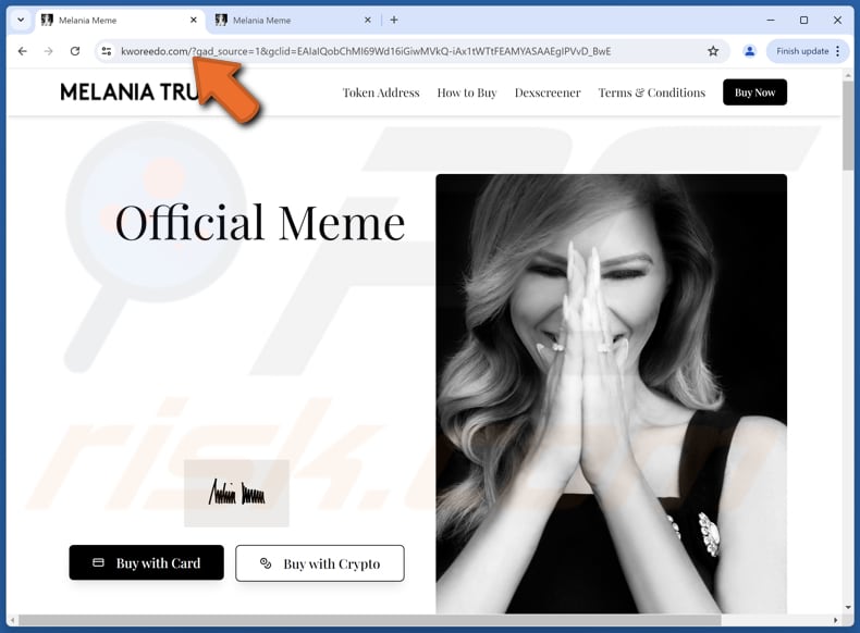 Melania Trump Meme Coin scam