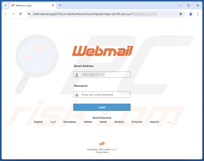 New Web Browser Just Signed In Email Scam phishing website