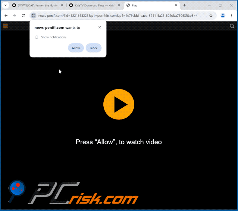 news-penifi[.]com website appearance (GIF)