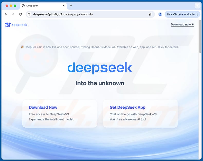 Fake DeepSeek website spreading Poseidon stealer