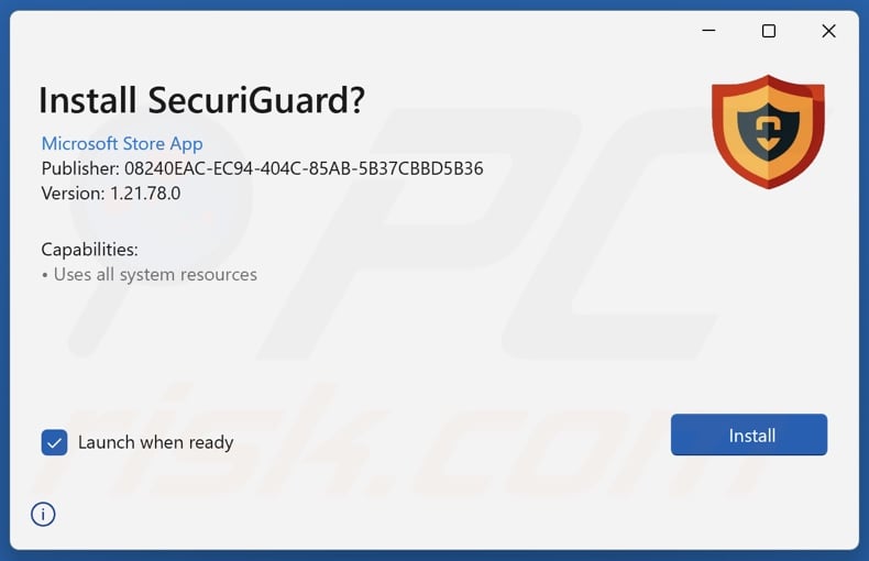 SecuriGuard PUA installation setup