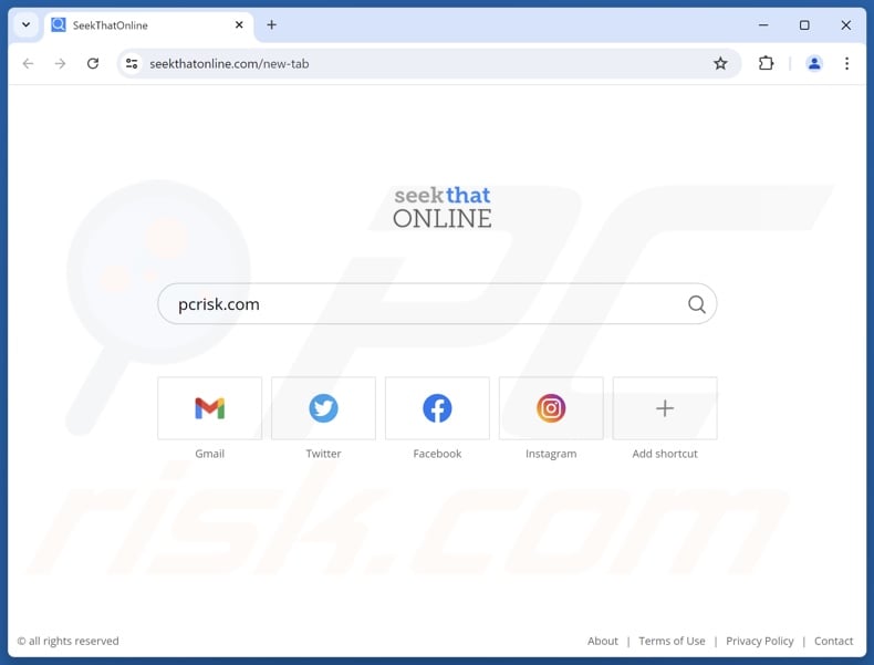 seekthatonline.com browser hijacker