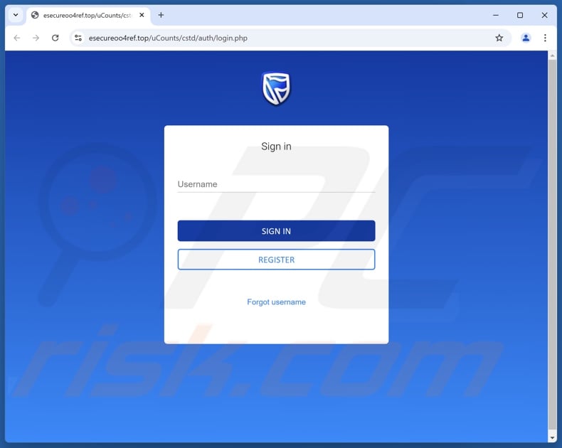 Standard Bank UCount Rewards scam email promoted phishing site