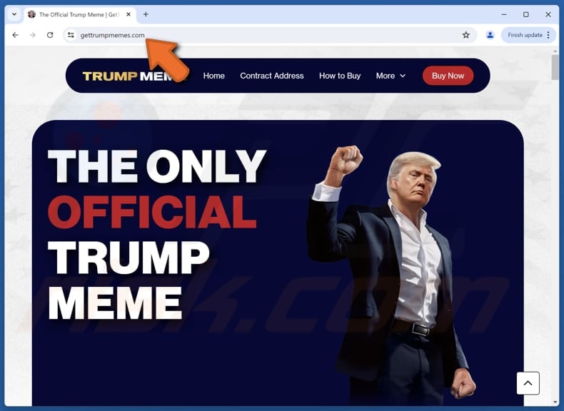 gettrumpmemes.com website appearance