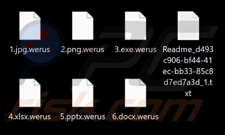Files encrypted by WeRus ransomware (.werus extension)