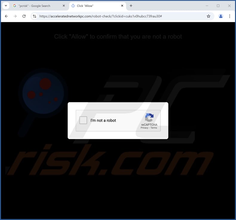 acceleratednetworkpc[.]com pop-up redirects