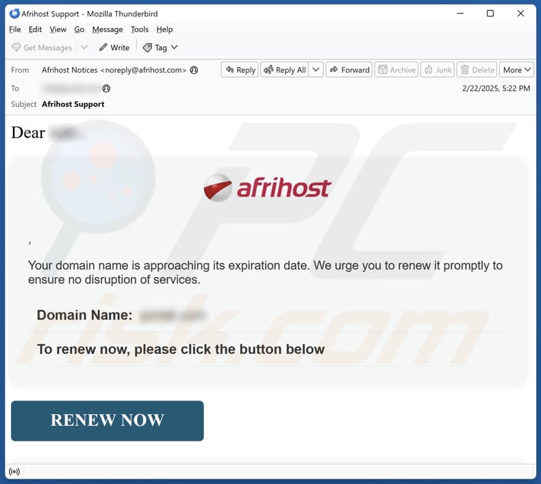 Afrihost email spam campaign