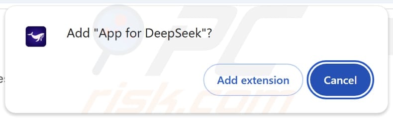 App for DeepSeek adware no permissions requested