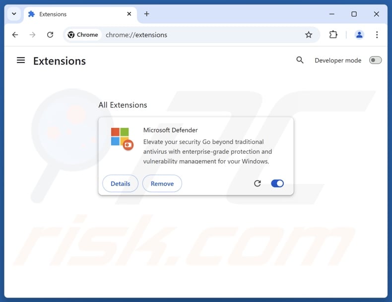 Removing unwanted extensions from Google Chrome step 2