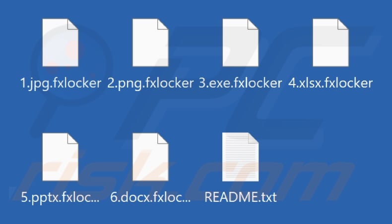 Files encrypted by FXLocker ransomware (.fxlocker extension)