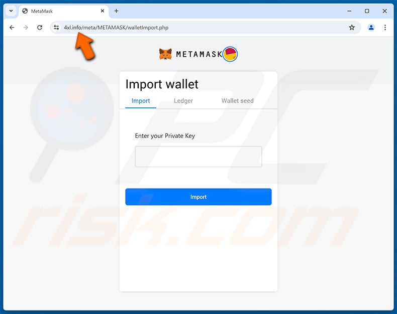 Phishing site promoted via MetaMask - Suspicious login attempt detected email scam (2025-02-25)