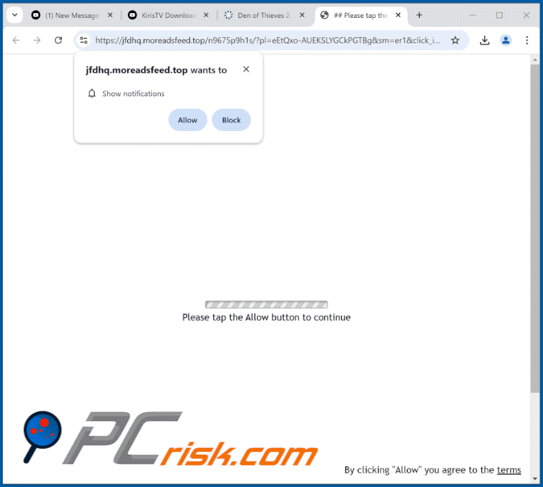 moreadsfeed[.]top website appearance (GIF)