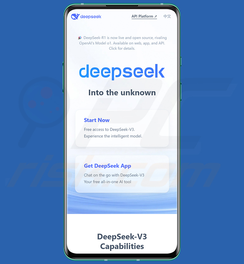 Fake DeepSeek download website (deepsekk[.]sbs) used to spread Octo2 trojan