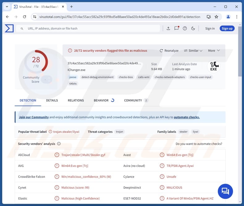 Spectrum malware