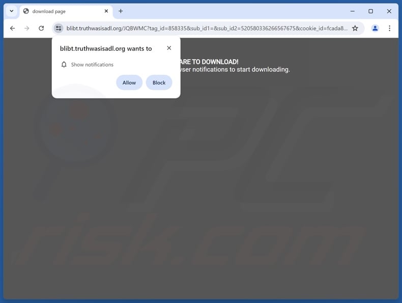 truthwasisadl[.]org pop-up redirects