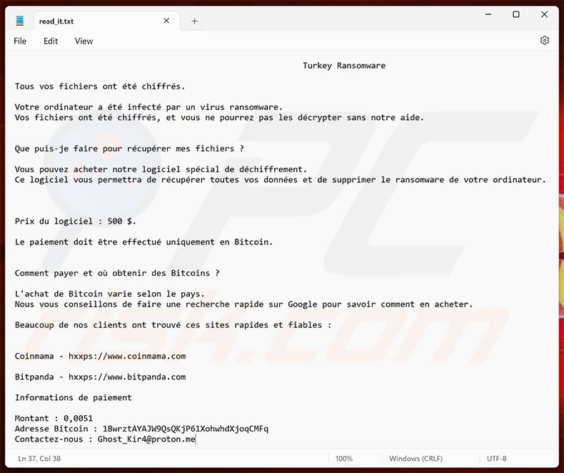 TURKEY Ransomware note (read_it.txt)