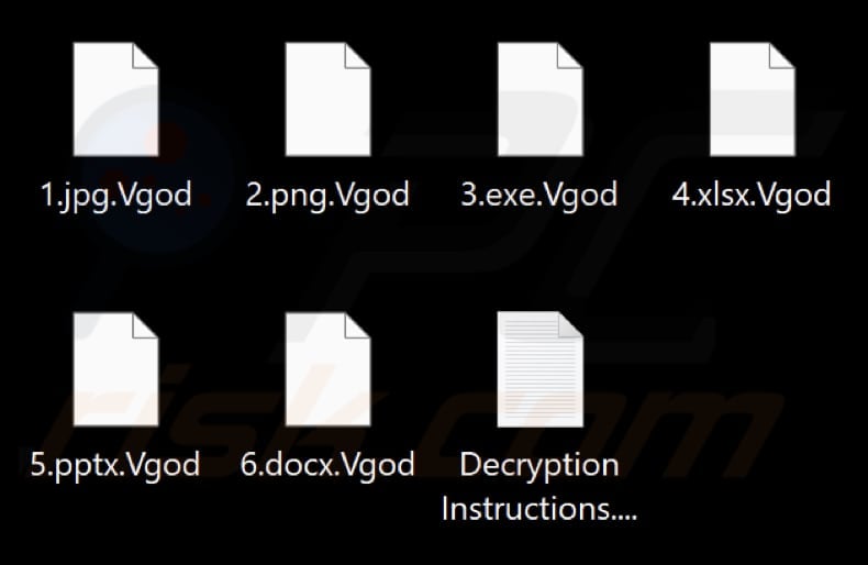 Files encrypted by Vgod ransomware (.Vgod extension)