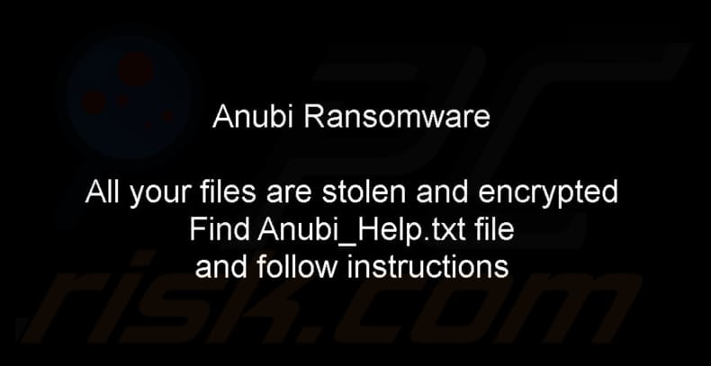 Anubi ransomware wallpaper