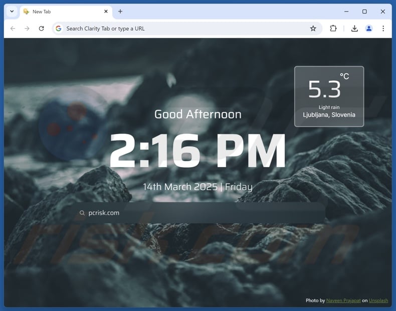 Clarity Tab browser hijacker