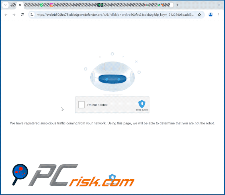 Defender family website appearance GIF (wrsdefender[.]pro)