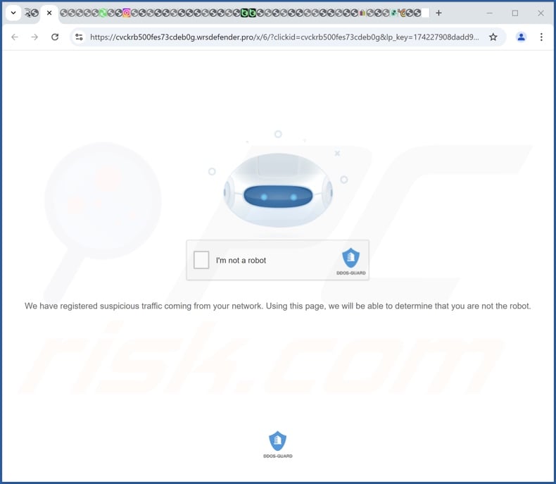 Website from the Defender family (wrsdefender[.]pro)