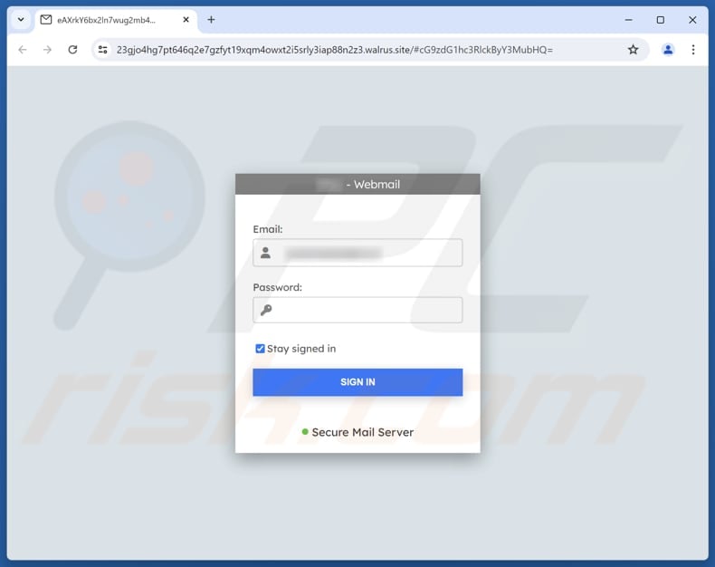 New Webmail 2.0 Email Scam phishing page