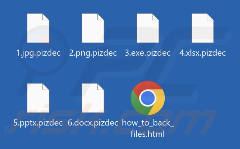 Files encrypted by P*zdec ransomware (.p*zdec extension)