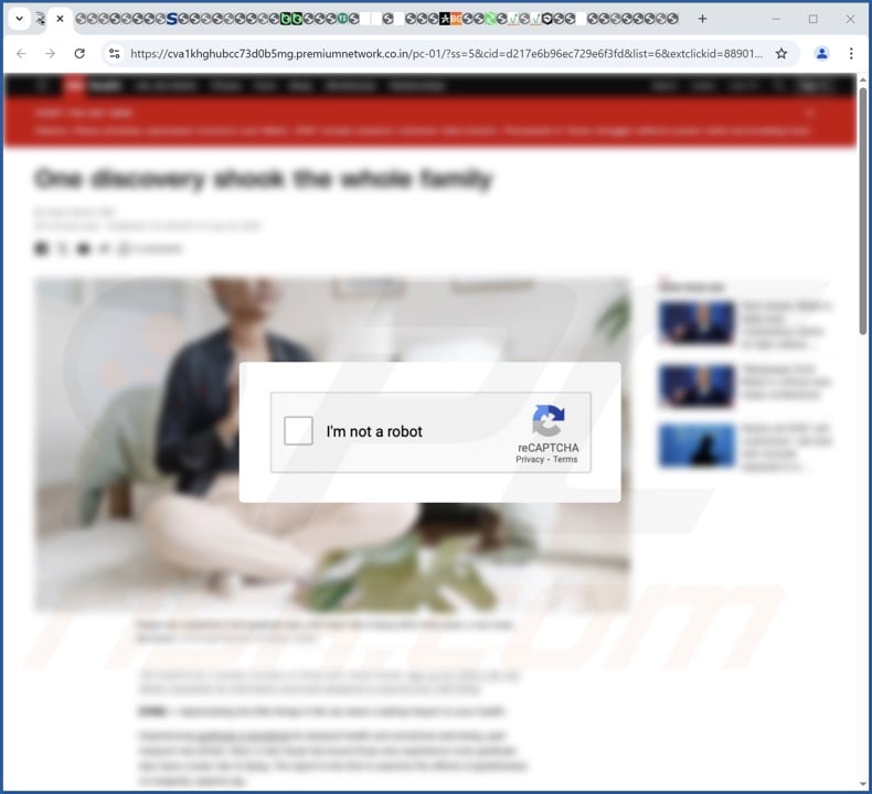 premiumnetwork.co[.]in pop-up redirects