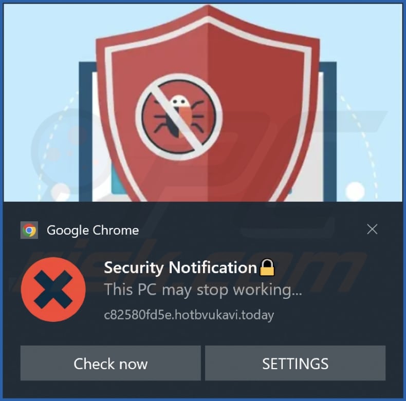 Viruses And Malware Files Have Been Detected POP-UP Scam promoting notification