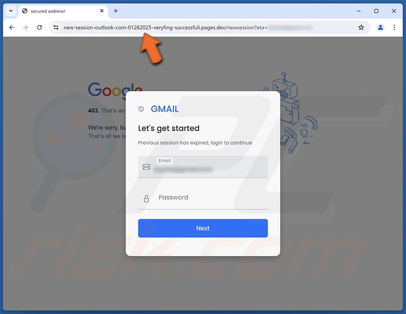 Your Emails Will No Longer Be Delivered scam email promoted phishing site