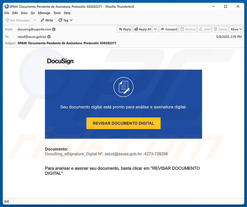 Spam email promoting Astaroth trojan (sample 3)